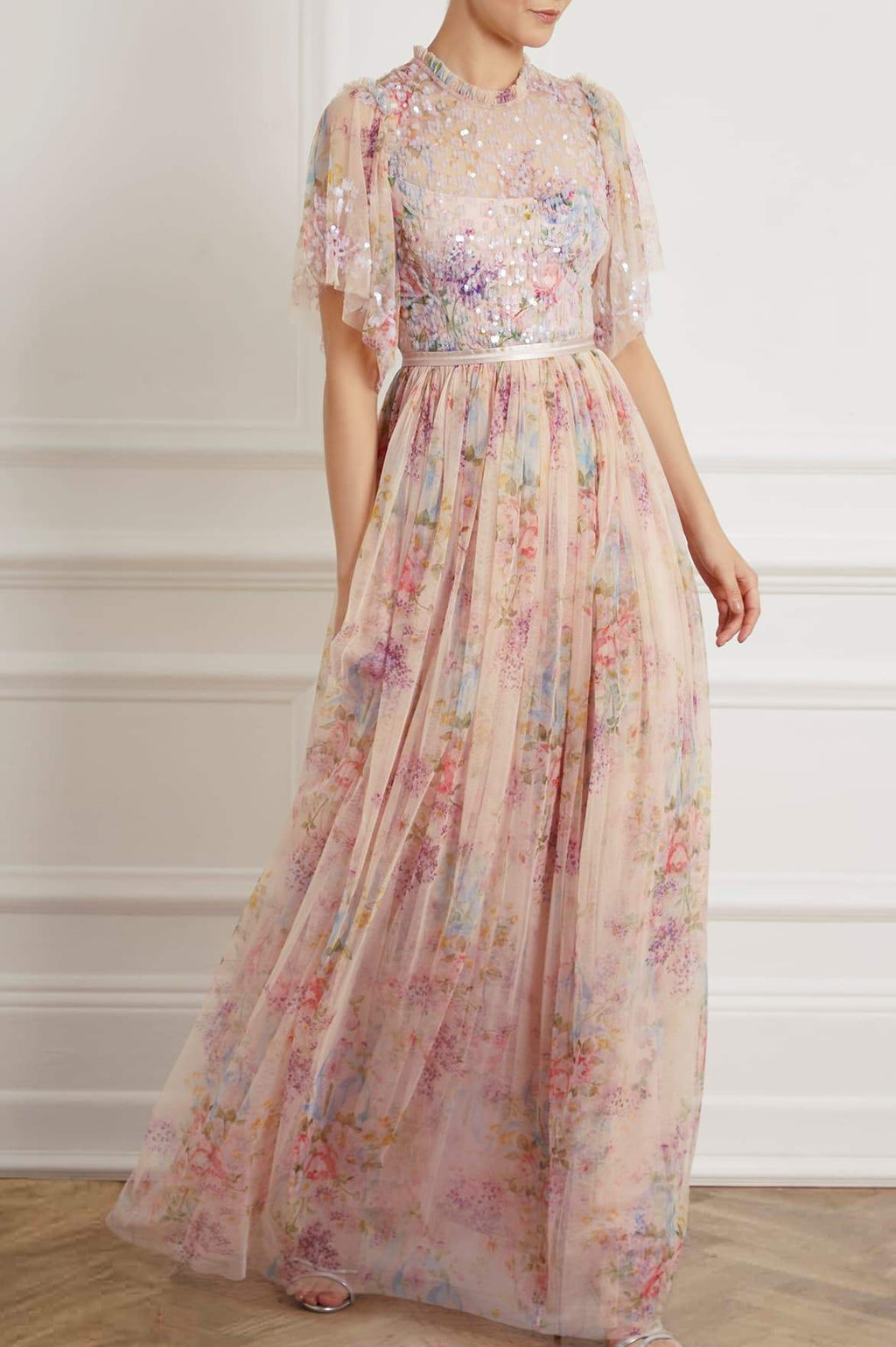 Floral Diamond Bodice Maxi Dress ...